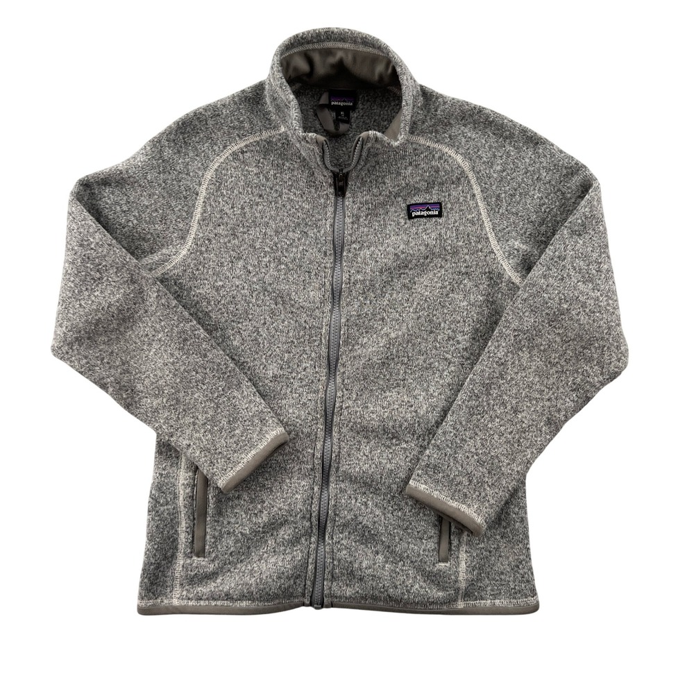 Patagonia Better Sweater Kids XL 14 Full‎ Zip Fleece Jacket Grey Gorpcore Active